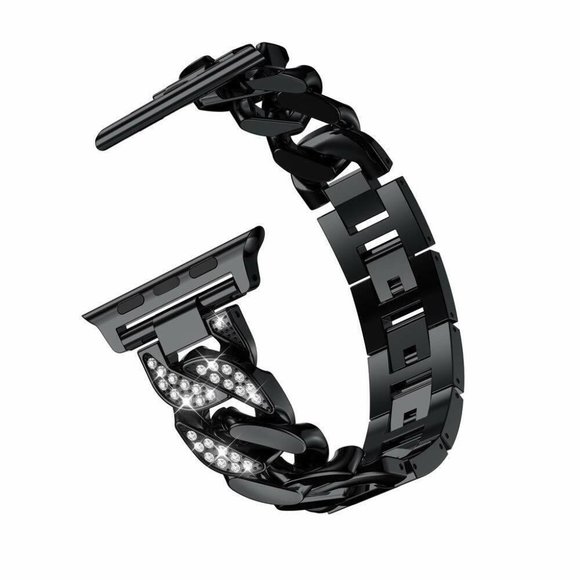 Luxury Premium Watch Strap Metal Band Diamond Chain Bracelet For Apple Watch - Picture 7 of 11